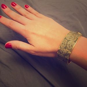 Alexander McQueen Green Skull Bracelet